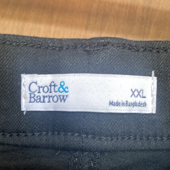 Croft & barrow mid rise wide leg black pant with stretch size XXL - Picture 9 of 17